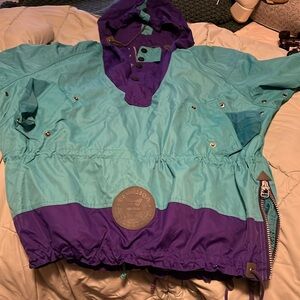 Davidsson vintage ski jacket thin teal and purple and in great condition see pic